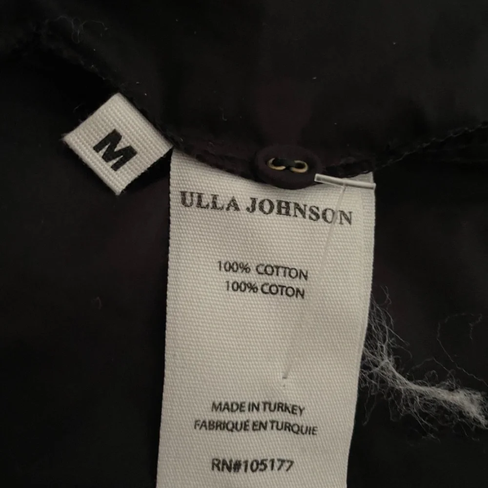 Ulla Johnson black 100% cotton dress with puff sleeves, tiered, sz. M, NWT, mint - Picture 7 of 7